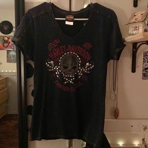 Harley Davidson v neck tee